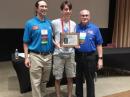 Bill Mitchell, AEØEE, ARRL Minnesota Section Manager; Kees Van Oosbree, WØAEE, and ARRL Dakota Division Director Bill Lippert, ACØW. [Photo courtesy of KA8HDE/ACØW]
